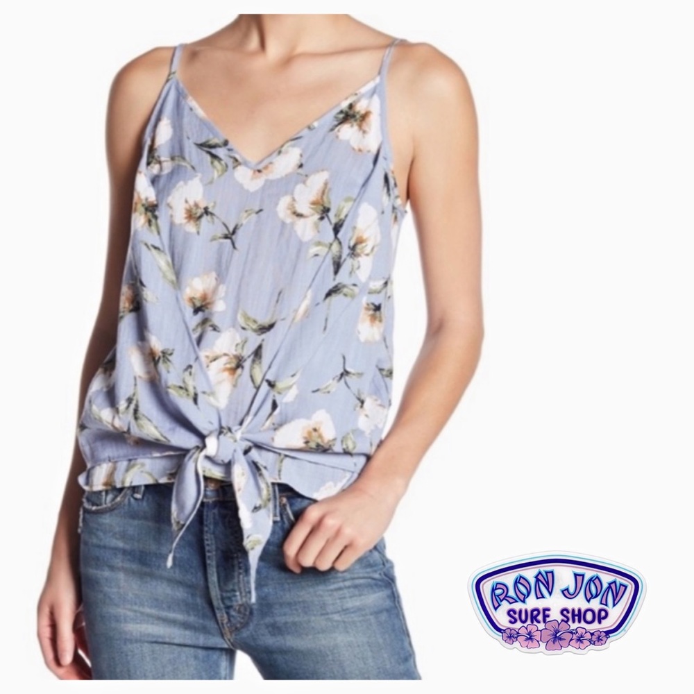 ☀️ RON JON Blue Floral Tank Top